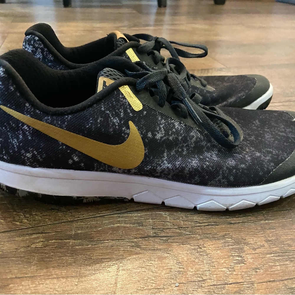 Nike Black and Gold Sneakers